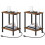 Ensemble de 2 tables d'appoint avec prises USB et station de recharge 1