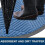 Half Circle Outdoor Doormat, Woven Polyester & Rubber, 1 3