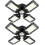 Λαμπτήρας LED για γκαράζ, 2 τεμάχια, 120W 12000LM 6500K, 4+1 παραμορφώσιμα πάνελ, E26/E27, 1