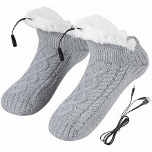 USB-lämmitettävät sukat miehille ja naisille, sisäkäyttöön tarkoitetut jalkalämmittimet, tohvelit, nopea lämmitys, 40C:n vakiolämpötila,