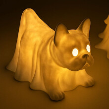 Japceit Dachshund Ghost Lamp – Žiariace halloweenske nočné svetlo, strašidelná estetická dekorácia pre milovníkov a zberateľov domácich