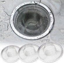 Cesto de aço inoxidável com filtro para resíduos (3 peças)