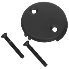 Badewannenüberlaufabdeckung, schwarz, Edelstahl, 1 Stück