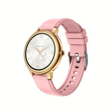 Women's Smartwatch with LED Round Screen, Sleep Monitor, Long Battery – Compatible with iOS & Android