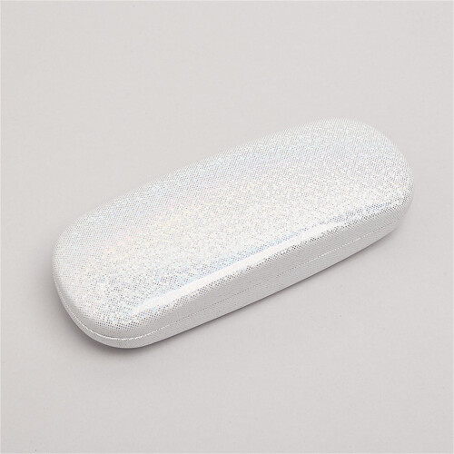 Hard Eyeglasses Case Plastic Leather with Cleaning Cloth 1
