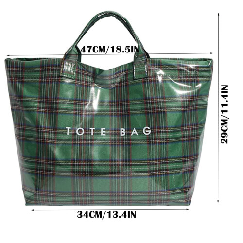 Μεγάλη τσάντα Tote από PVC Yurqghjb, γυναικείο πορτοφόλι εργασίας σε στυλ χαρτιού Kraft με 1