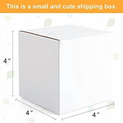 4x4x4" Cardboard Box Mailers 25 Pack White Cube Corrugated Small Shipping Boxes for Mailing 1
