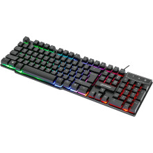 Vezetékes QWERTY billentyűzet, teljes méretű, fekete