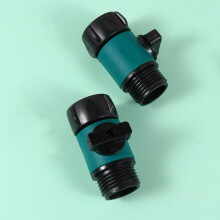 Lot de 2 robinets d'arrĂŞt pour tuyau d'arrosage, raccord rapide pour tuyau d'arrosage (6,5 x 4 x 4 cm)