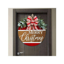Wreath Door Sign Rustic Round De-Cor Delightful Wreath For Home Front Door De-Coration