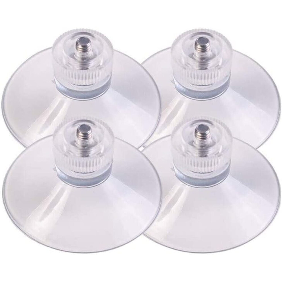 4 Transparent Suction Cups With M4x10mm Thread And Knurled Nuts, Made In Germany 9110895548721