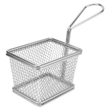 Dutch Oven Fried Chicken Basket Large Capacity Fryer Basket Dad 19x8cm Silver