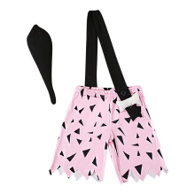 Cute Pink Halloween Sleeveless Romper for Baby Boys & Girls – Single-Shoulder Jumpsuit, Compatible with Wooden Club Theme