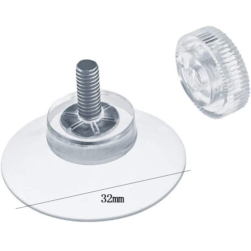 ventuze transparente din PVC cu filet M4x10mm 1