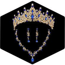 Svatební tiara a koruna s křišťálovými kamínky