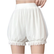 Bloomers Underwear For Women Below Hip Thin Anti-exposure Outside Loose Flower Breathable Solid Color Panties