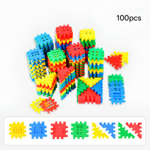 100-teiliges Waffel-Bausteinset für Kleinkinder