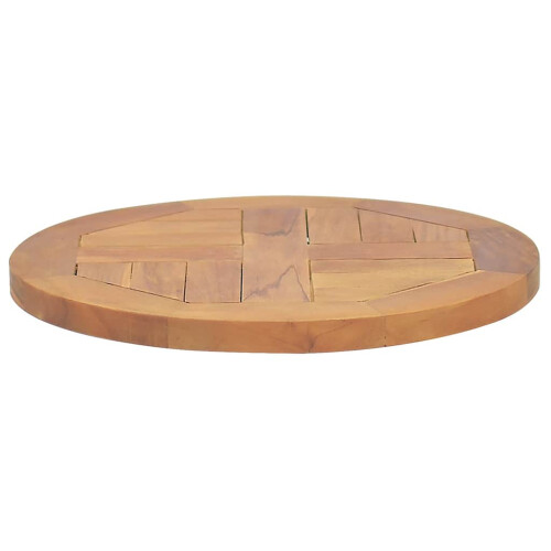 VidaXL vidaXL Solid Teak Wood Table Top Round 2.5 cm 40 cm Replacement Table Top 2