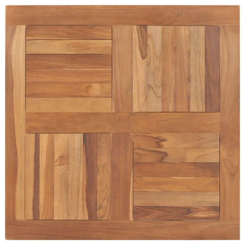 vidaXL Solid Teak Wood Table Top Square 80cm Wooden Replacement Dining Tops 1