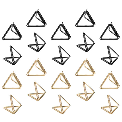 60Pièces Pince-Notes Triangulaires En Alliage D'aluminium Multicolores