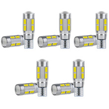10PCS W5W T10 12V 6000K 5630 10 SMD Car LED Bulb Canbus License Plate Wedge Side Turn Singal Light Super Bright White