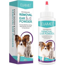 Hundeohren-Pulver, Haarentfernungspulver für Hundeohren, Ohrenreiniger für Hunde und Katzen, lindert Juckreiz, 30 g