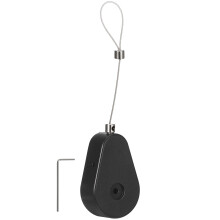 5Szt Czarny Zabezpieczający Kabel Stalowy Z Automatycznym Zwijaczem