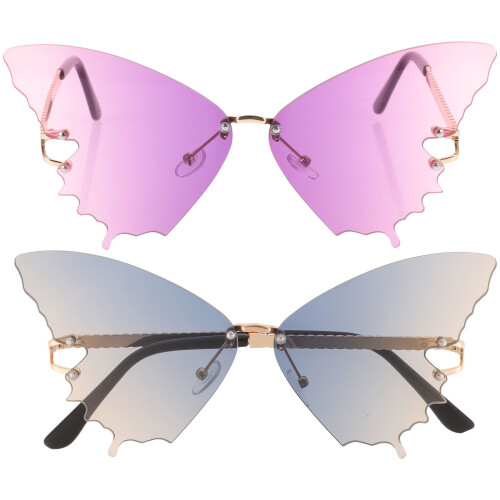 10Pz Occhiali Farfalla Rimless Pz Decorativi Vari