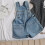 Vintage wash denim romper with adjustable straps 2