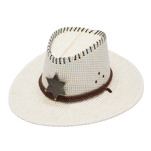 Cowboyhat Strå Solbeskyttelse Unisex Voksen