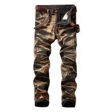 Salopette en jean pour homme, délavée, tie-dye, coupe skinny, longueur cheville, avec poches
