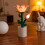 Blocs de construction tulipe et rose avec veilleuse rose 5,5 x 3,1 5