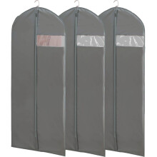 Housses de rangement respirantes, transparentes et antimites pour robes, housse pour robe longue de 165 cm, lot de 3