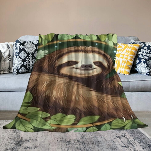 Luiaard flanellen plaid 152x203cm 1