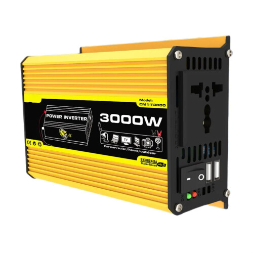 3000W Έξυπνος Μετατροπέας Οχήματος DC12V σε Μετασχηματιστή Τάσης Αυτοκινήτου AC