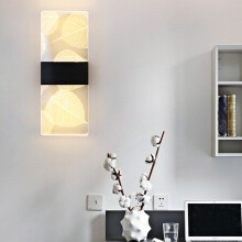 Applique murale filaire en acrylique à moins de 5 ! Applique LED moderne à lumière chaude pour salon, chambre, salle de bain, couloir, noir