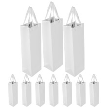 Lot de 10 sacs cadeaux en papier blanc réutilisables pour le vin, parfaits pour les parcs et les fêtes de Thanksgiving.