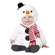 Baby-Weihnachtsanzug für Jungen und Mädchen: Schneemann-Hoodie, Strampler, Overall, Schal-Set – lustiger und niedlicher Jumpsuit