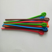 FRCOLOR Paquete de 6 bridas de silicona para sujetar bolsas de pan y organizar cajas de herramientas. Color aleatorio. 6,5 x 0,2 x 0,1 pulgadas.