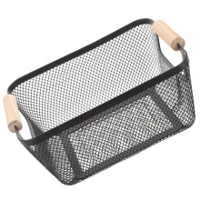 HOMEMAXS Wire Basket Decorative Storage Basket Wrought Iron Handheld Bathroom Basket
