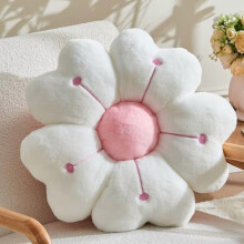 Coussin décoratif fleuri, coussin blanc en forme de marguerite et de fleur de cerisier, 50 cm de hauteur, pour la décoration de la maison, de la