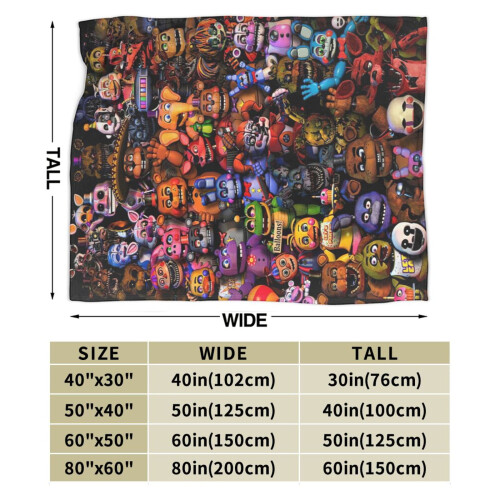 Κουβέρτα Fleece Five Nights At Freddy's, εξαιρετικά μαλακή, ζεστή και άνετη, φανελένια κουβέρτα 2