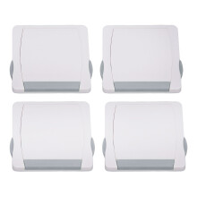 4 piezas de cerraduras de seguridad infantil para armarios grises 8.7 x 7.5 cm