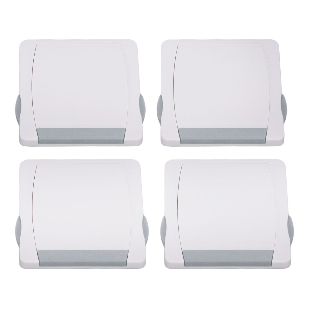 4 Pcs Child Safety Cabinet Locks, Flexible, Gray, 8.7x7.5cm