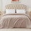 King Size Fleece Blanket 120x120 in Light Grey 2
