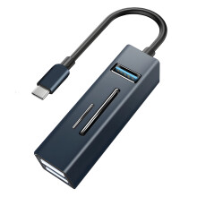 USB-C-kaartlezer voor SD/MicroSD, snelle USB 3.0/2.0-overdracht, compatibel met de meeste USB-apparaten.