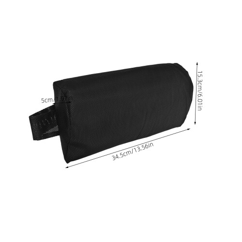 Almofada retangular de esponja de tecido preto, 11,8 x 5,9 x 2 polegadas (1 unidade) 1