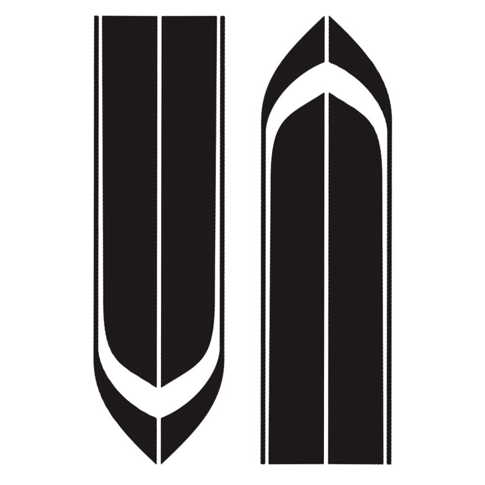 Racing Stripes 2Pcs Pvc Car Hood Decal Sticker For Auto Enhancement And Black 9058772126788