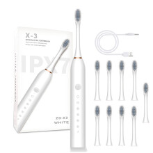 Djunllk eltandborste – 32 000 varv/min, 10 huvuden, 6 lägen, kompatibel med vuxna och tonåringar