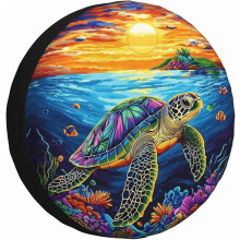 Kryt na rezervnú pneumatiku Baby Turtle Sea pre obytný príves, SUV